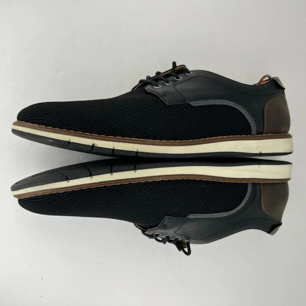 Mix No. 6 Mens Bache Black Oxford Mesh Low Lace Up Size 13 M Dress Shoes